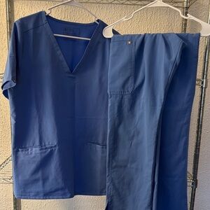 Figs Classic Blue Scrub Set